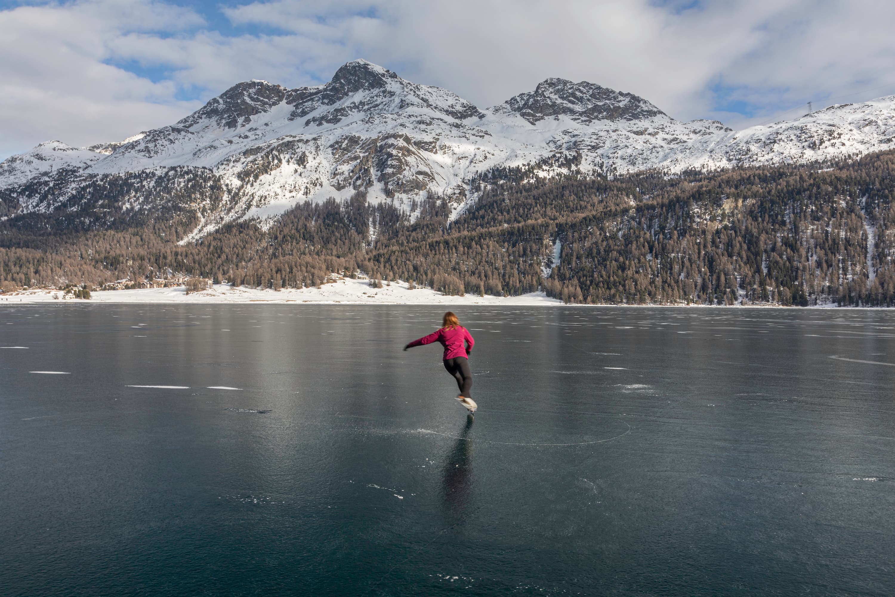 Schlittschuhlaufen Engadin